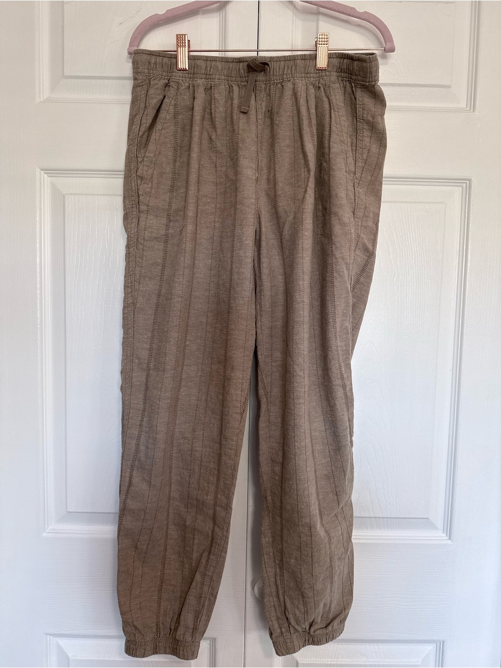 Patagonia Taupe Drawstring Jogger Pants